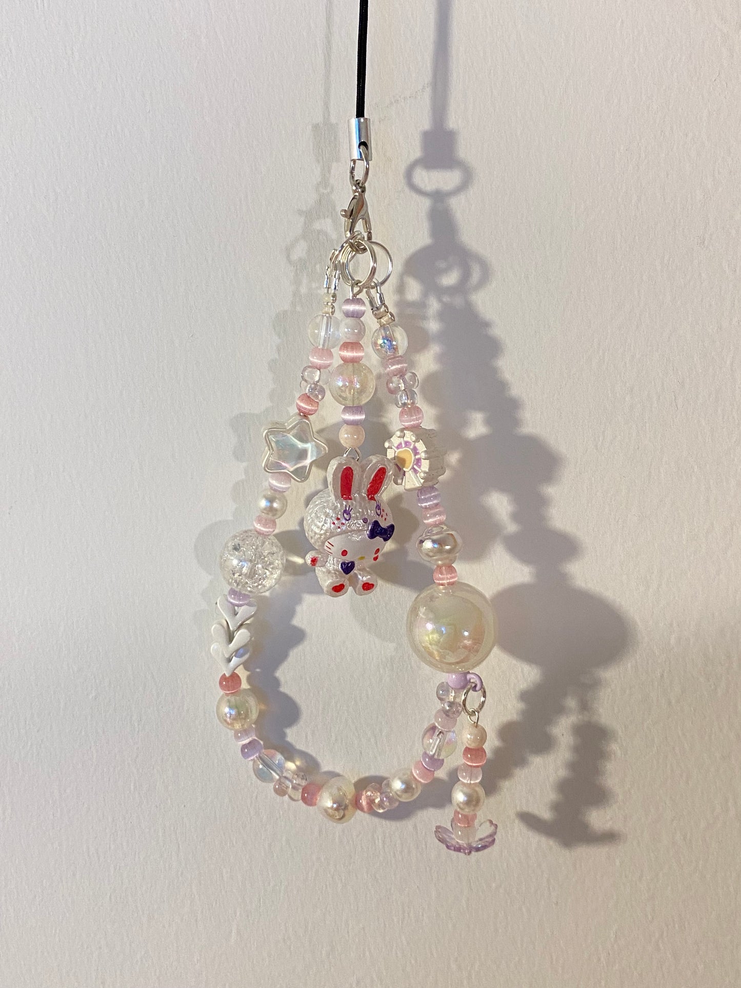 HelloKitty - Dreamy Bunny Crystal Beaded Phone Charm
