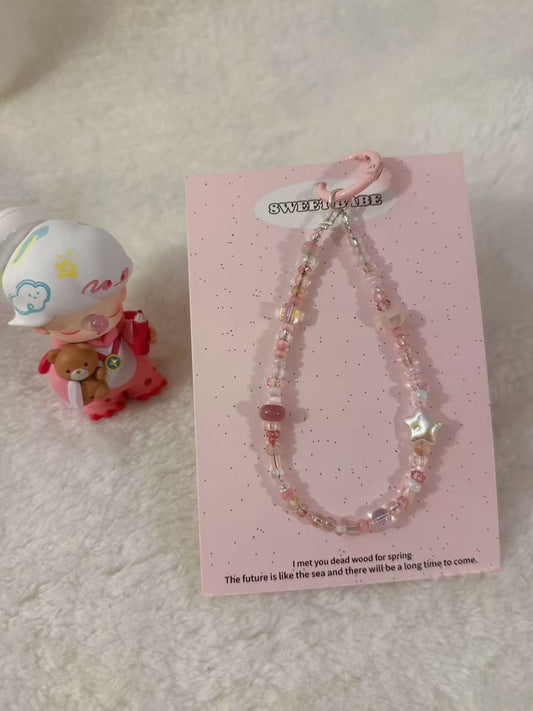 Phone Charm-Pink Stardust