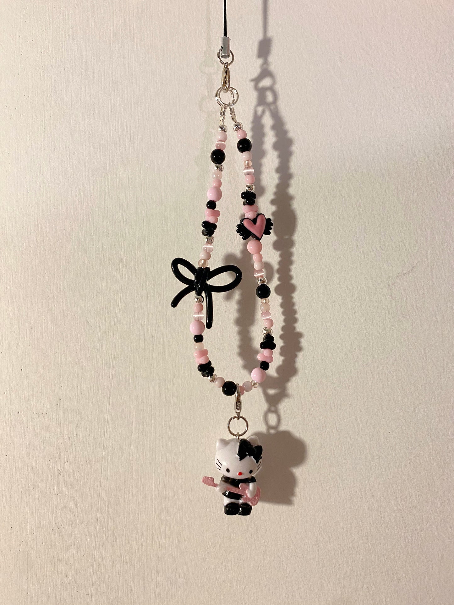 🎸🖤 Rock Chic Hello Kitty Phone Charm 💗🎸