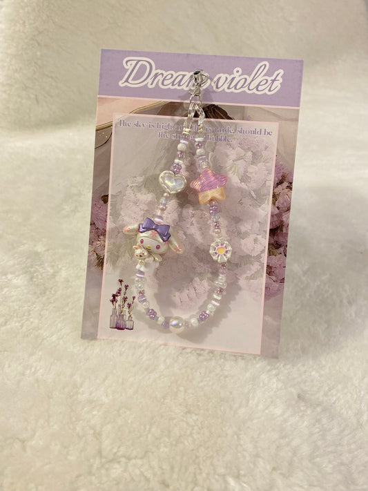Dream Violet My Melody Phone Charm