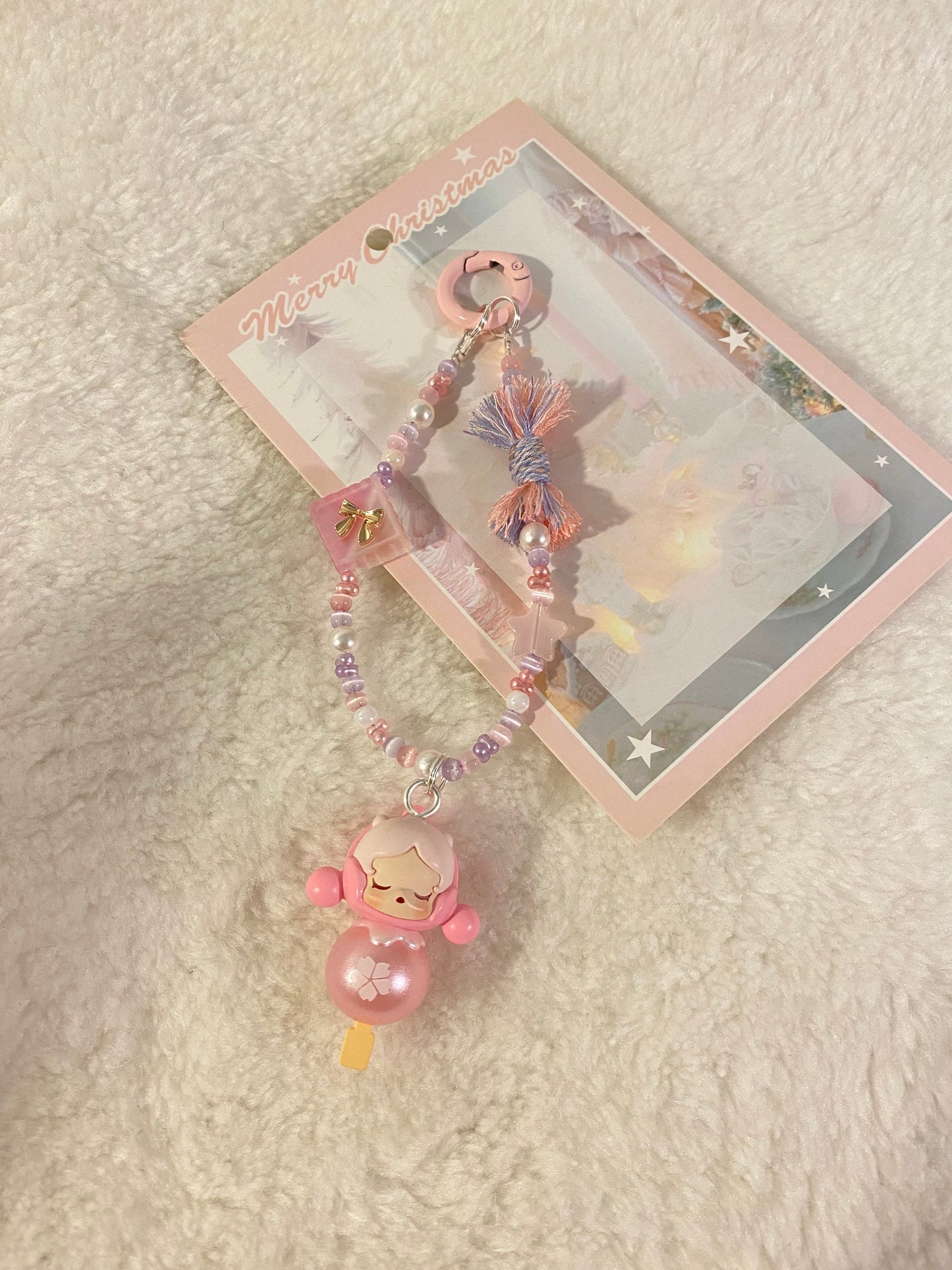 POPMART - Sakura Skull Panda Phone Charm