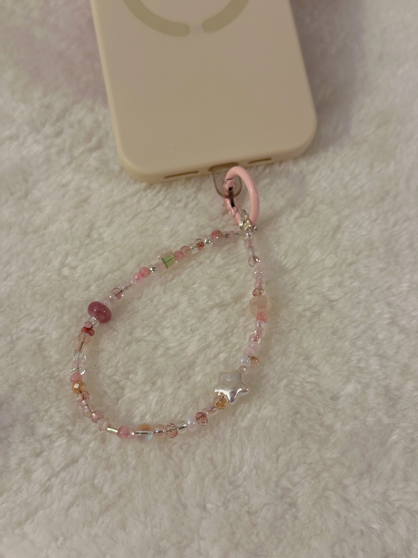 Phone Charm-Pink Stardust