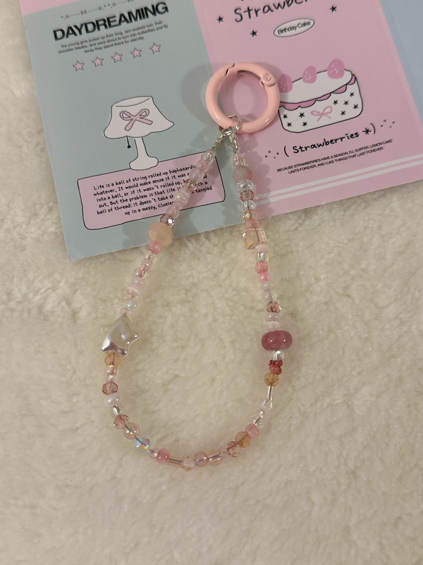 Phone Charm-Pink Stardust